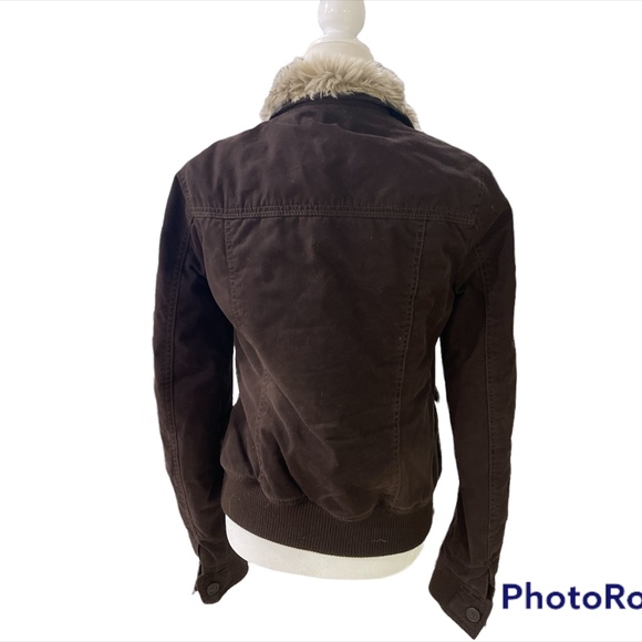 Abercrombie & Fitch Brown Winter Jacket Size Small - Picture 7 of 10